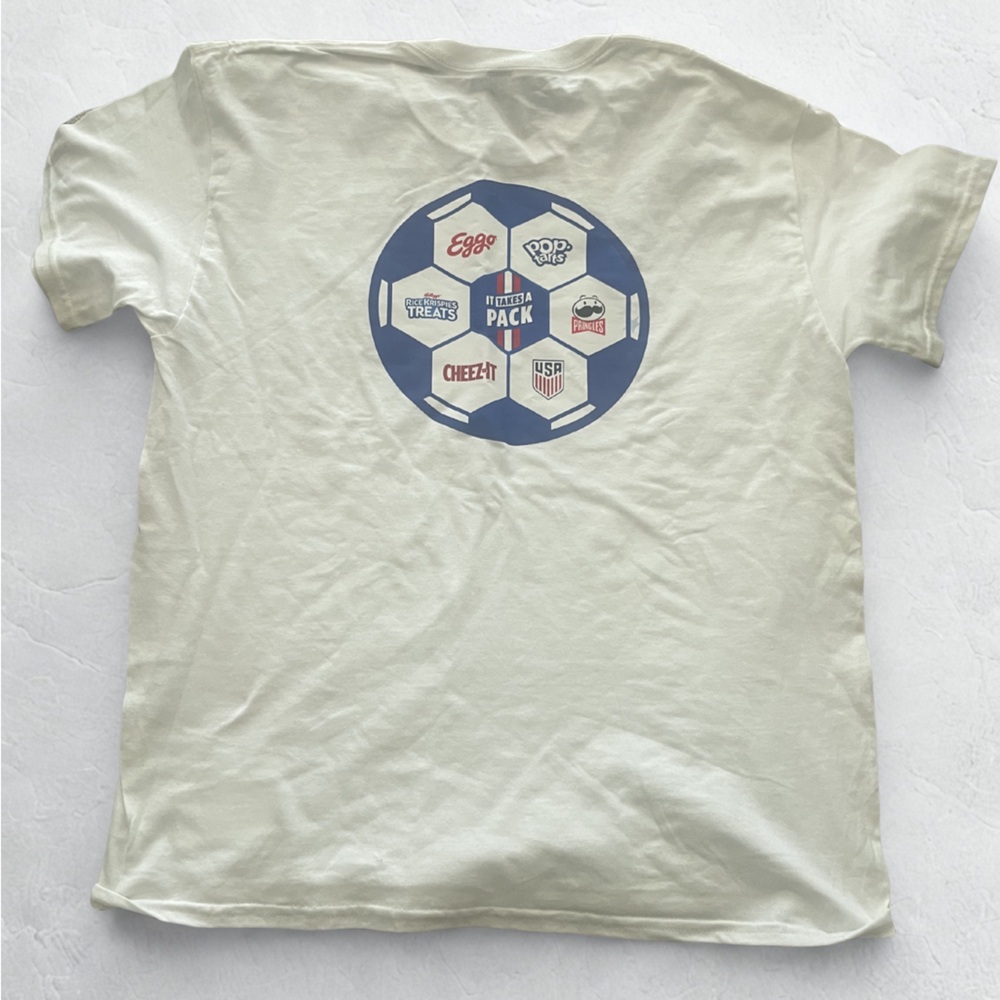 Cream Graphic Soccer Pop tarts T-Shirt and Hat Combo
